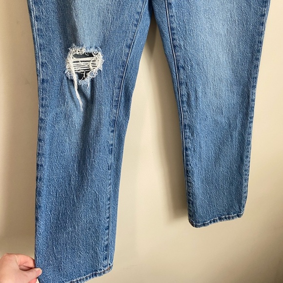 Madewell ‘Mid Rise Perfect Vintage Jean’ Distressed Straight Leg Jeans - Picture 5 of 10